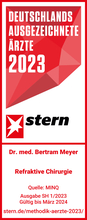 Deutschlands ausgezeichnete Ärzte 2023 Siegel Meyer